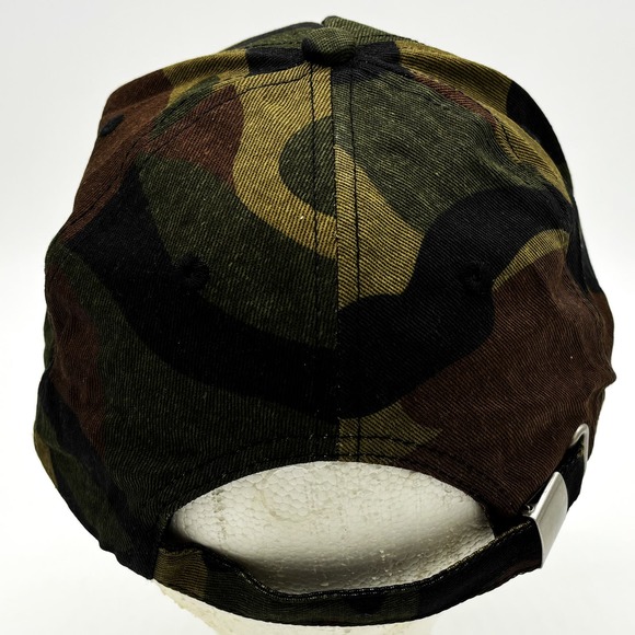Halo Camo Mens One Size Baseball Hat Strapback Orange Text Hunters Truckers - Picture 3 of 8